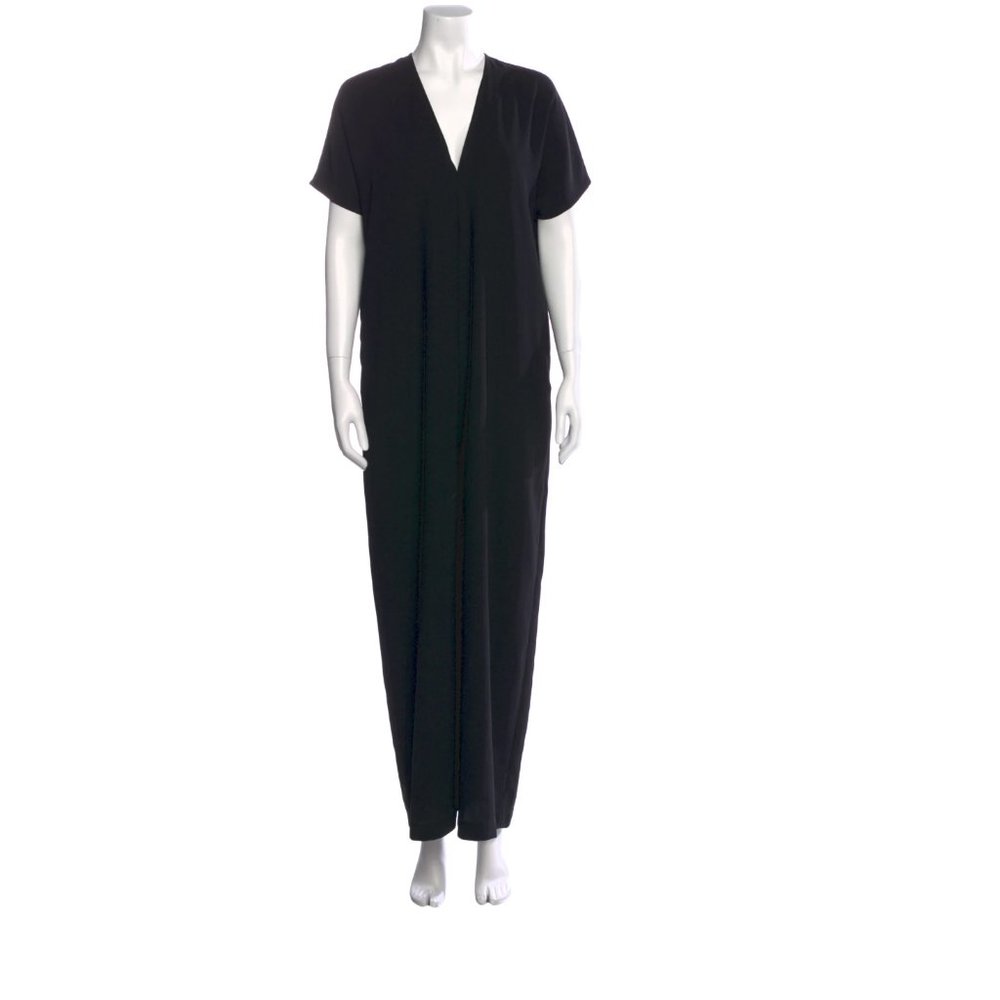Roucha V-Neck Jumpsuit Black Size BB